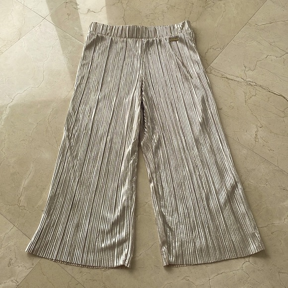 NWT MARC NEW YORK METALLIC WIDE LEG CROP PANTS - Picture 1 of 7